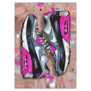 nike air max 90 sideways green art print (kopie)