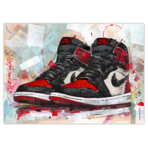 nike air jordan 1 retro high attention attention art print (kopie)