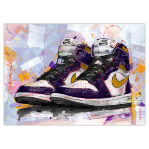 nike air jordan 1 retro high attention attention art print (kopie)