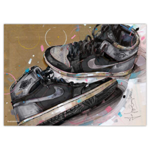 nike air jordan 1 1984 banned bred art print (kopie)