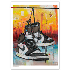 nike air jordan 1 powerlines banned bred art print (kopie)