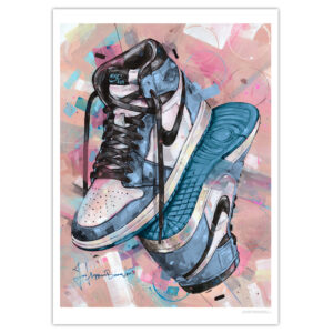 nike air jordan 1 upside down banned bred art print (kopie)