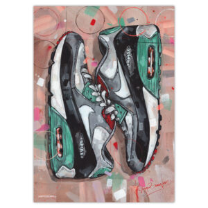 nike air max 90 sideways blue art print (kopie)