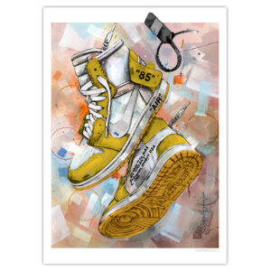 nike air jordan 1 off white chicago green laces art print (kopie)