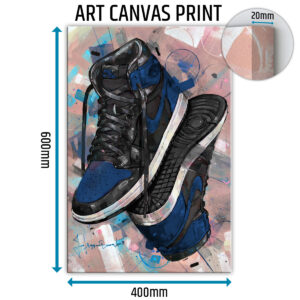 nike air jordan 1 royal blue 'powerlines' canvas prints (copy)