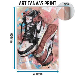 nike air jordan 1 rust pink 'powerlines' canvas prints (copy)