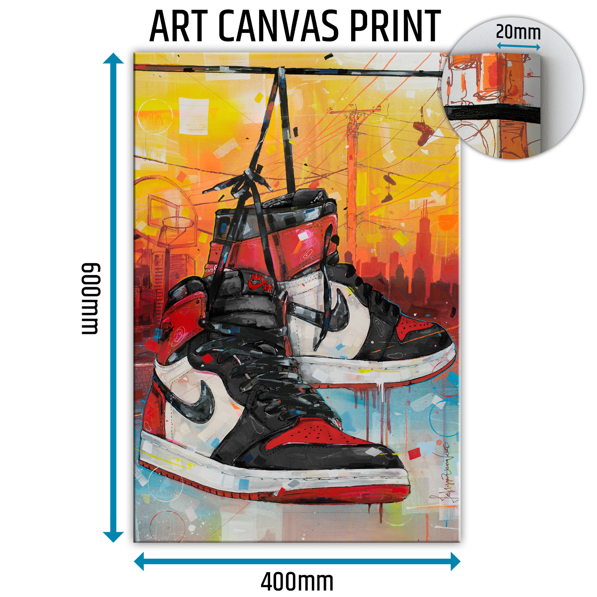 air jordan 1 bred toe 'powerlines' canvas prints air jordan 1 bred toe 'powerlines' canvas prints