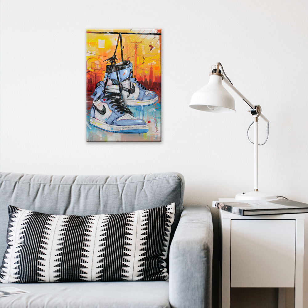 air jordan 1 university blue 'powerlines' canvas print air jordan 1 university blue 'powerlines' canvas print