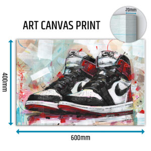 nike air jordan 1 black toe 1984 canvas prints (copy)