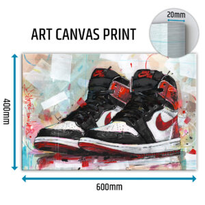 nike air jordan 1 track red sneaker canvas prints