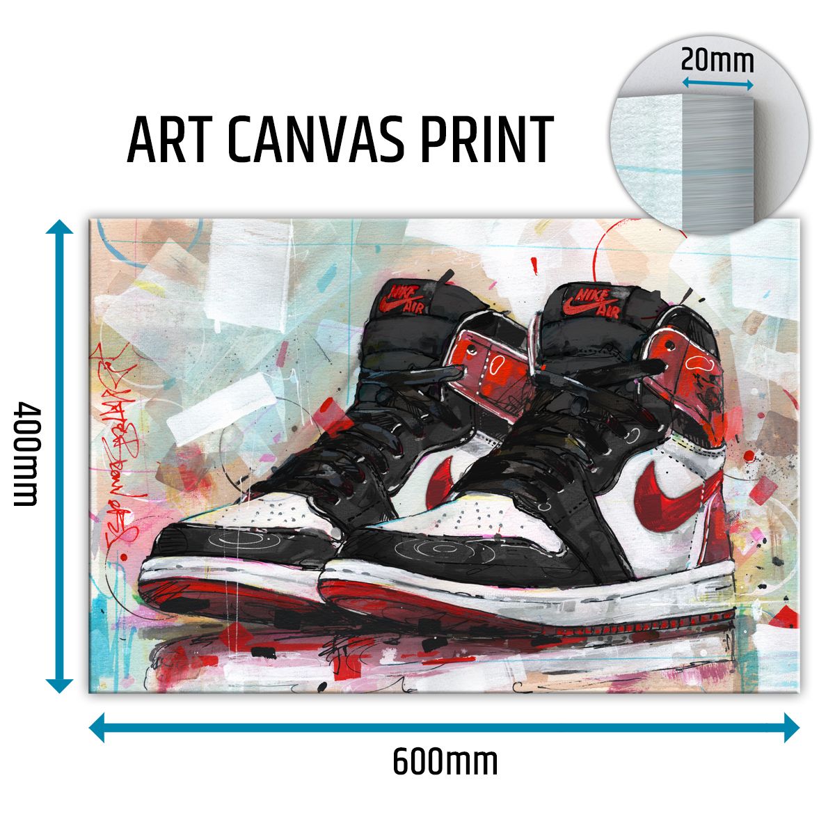 nike air jordan 1 track red sneaker canvas prints nike air jordan 1 track red sneaker canvas prints