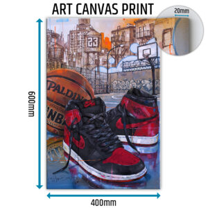 nike air jordan 1 banned bred canvas prints