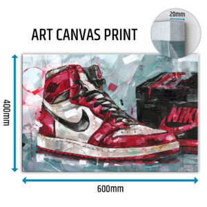nike air jordan 1 chicago 'shoebox' canvas prints