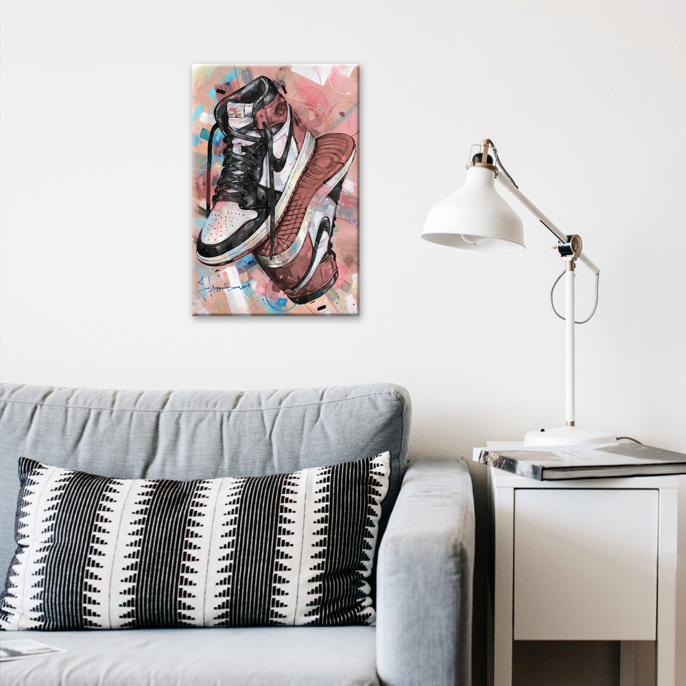 nike air jordan 1 high rust pink canvas prints nike air jordan 1 high rust pink canvas prints