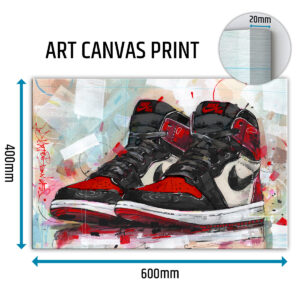 nike air jordan 1 bred toe canvas prints
