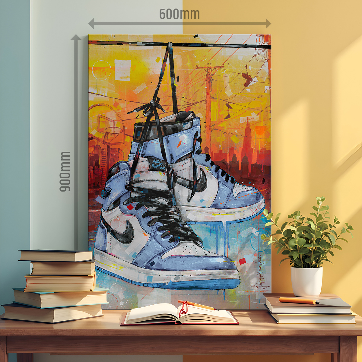 air jordan 1 university blue 'powerlines' canvas print air jordan 1 university blue 'powerlines' canvas print