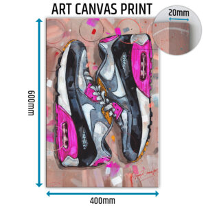 nike air max 90 blue sneaker canvas prints