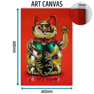 maneki neko 'lucky cat' canvas prints