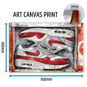 nike air max 1 parra og red sneaker canvas prints