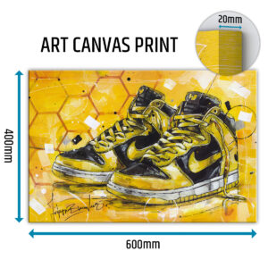 wu tang x nike dunk high sneaker canvas prints