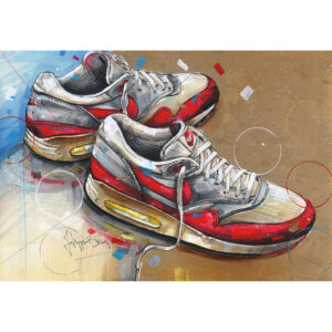 nike air jordan 1 chicago 1985 painting 42 x 28 cm (copy)