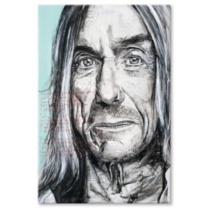 iggy pop portrait painting 60 x 90 cm