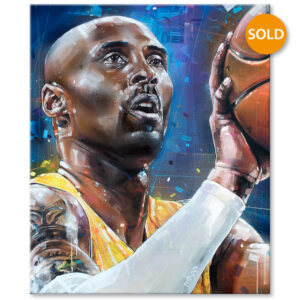 kobe bryant portrait painting 100 x 120 cm