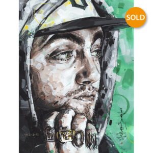 mac miller portrait painting 30 x 40 cm
