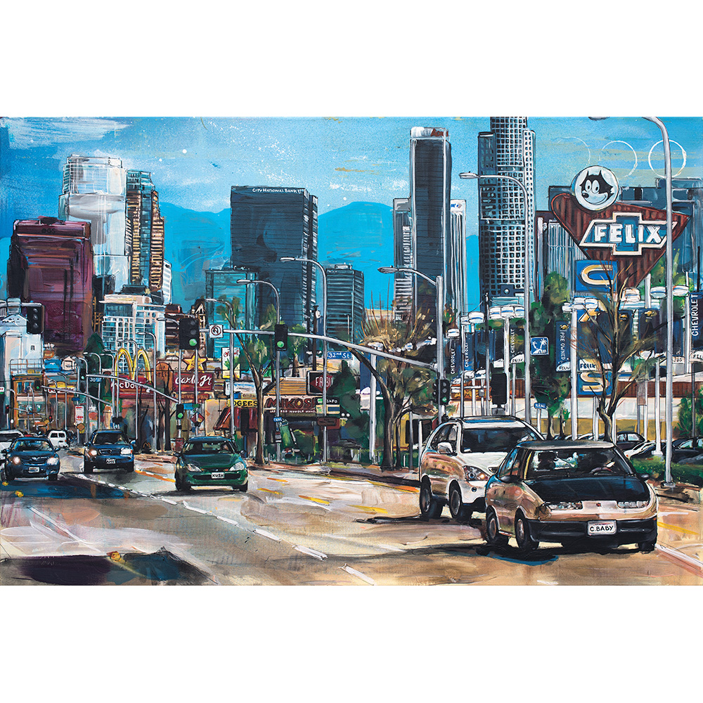 los angeles, california usa painting 120x80 cm los angeles, california usa painting 120x80 cm